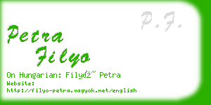 petra filyo business card